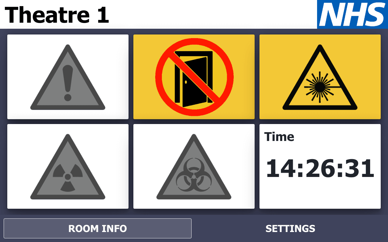 Theatre 1 room entrance procedure active